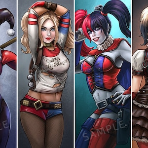 Four Harley Quinn's