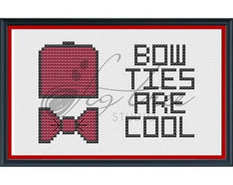 Bow Ties Are Cool Cross Stitch Digitial Pattern