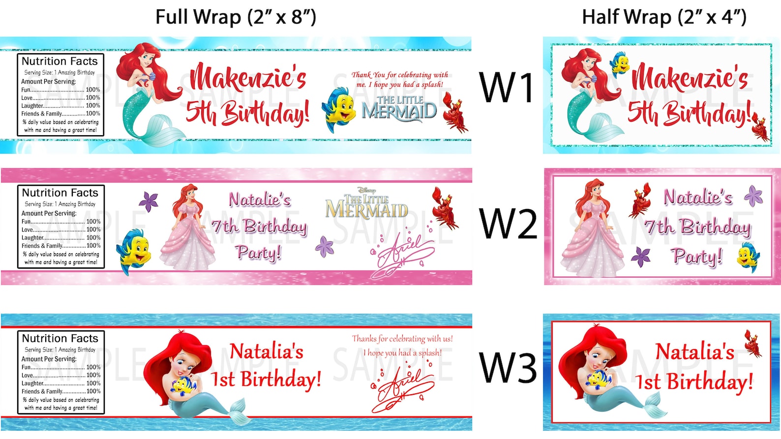 Ariel Labels Printables