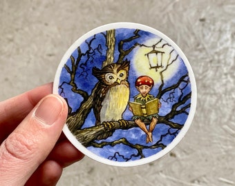 VINYL STICKER - Owl & Forest Child