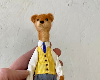 Mo Marten - Needle Felted - wool soft sculpture collectable