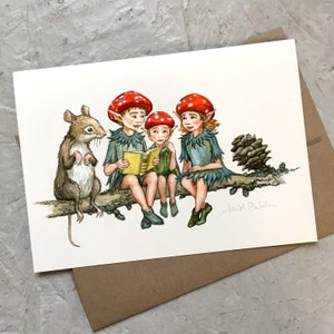 Enfants de la forêt (carte vierge) 5 x 7 pouces