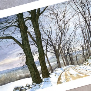 PRINT - Snowy Road (archival limited edition giclee print, signed & numbered)