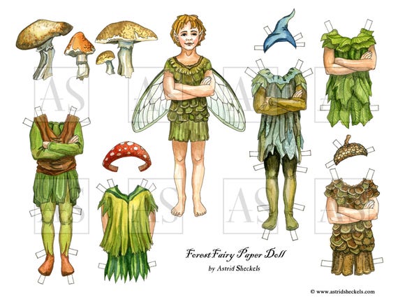 fairy paper dolls