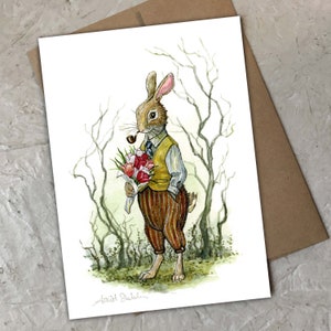 Jeremiah Rabbit (carte vierge) 5 x 7 pouces