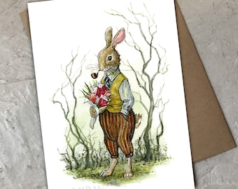 Jeremiah Rabbit (blank card) 5 x 7 inches