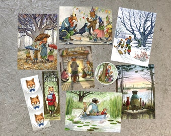 Hector Fox Collection (11 item set - cards, stickers, bookmark)