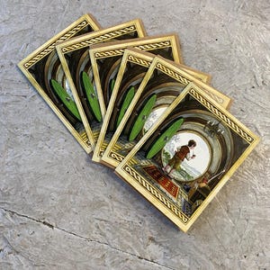 6 x Hobbit/Porte Vert Rond (6 cartes vierges)