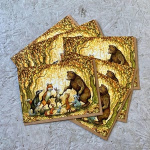 6 bobines Woodland (6 cartes vierges)