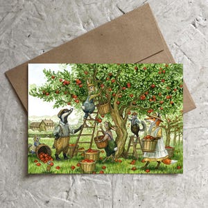 Verger de pommiers (carte vierge) 5 x 7 pouces