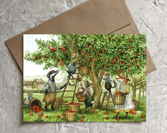 Apple Orchard (blank card) 5 x 7 inches