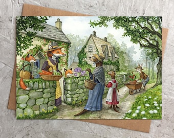 Country Lane (tarjeta en blanco) 5 x 7 pulgadas