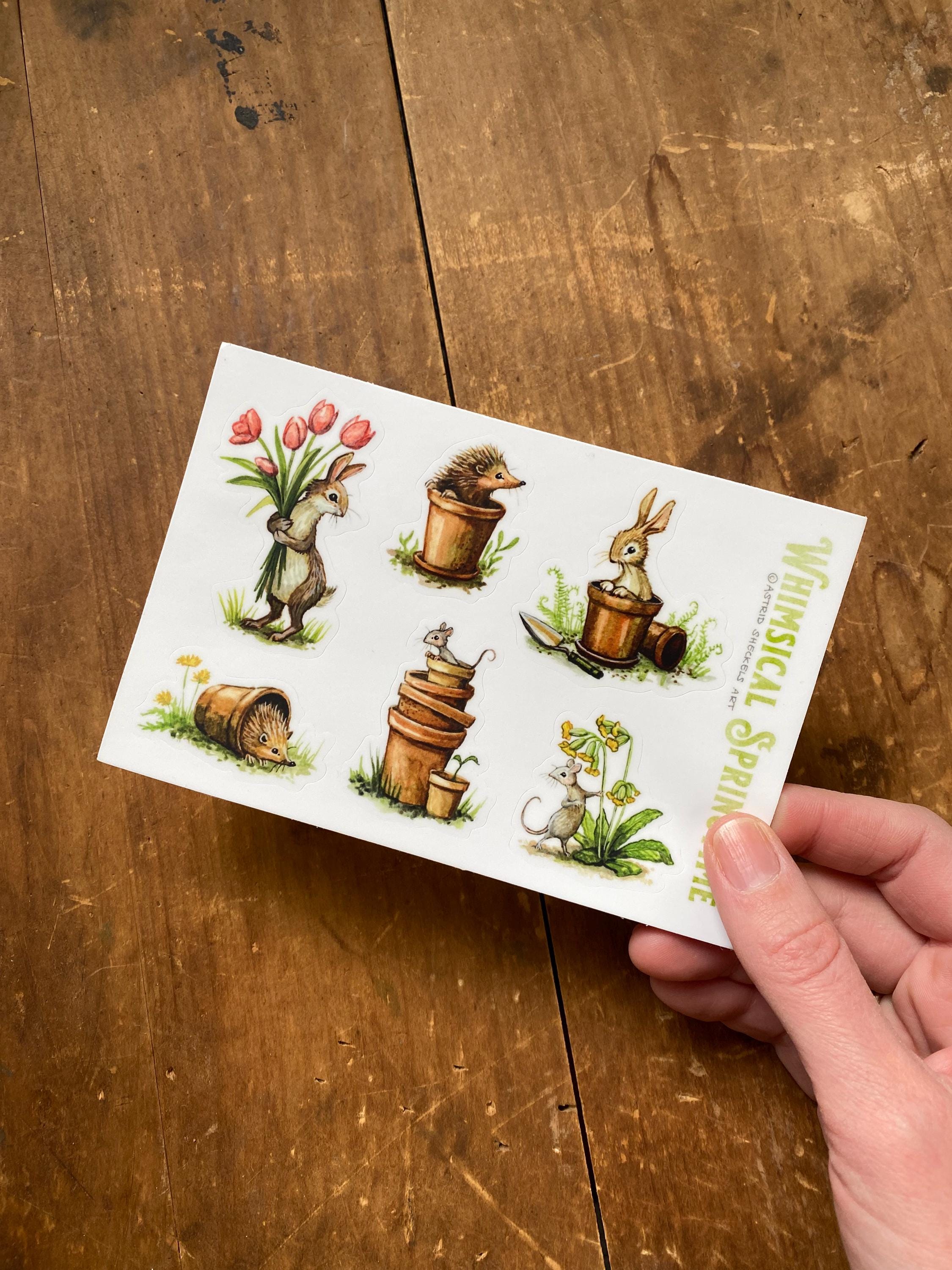 Spring Time Clear Sticker VINYL STICKER - Whimsical Springtime - Etsy