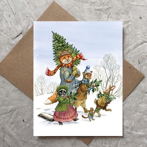 Christmas with Hector Fox (blank card)