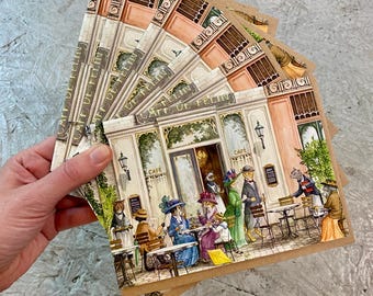 6 x At the Feline Cafe (set of 6 blank cards)