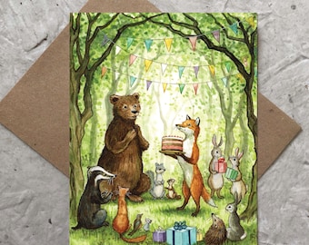 Forest Birthday (blank card)
