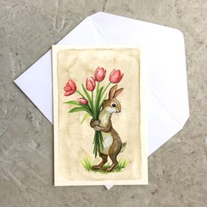 Tulpenhase (Minikarte) 6,5 x 10 cm