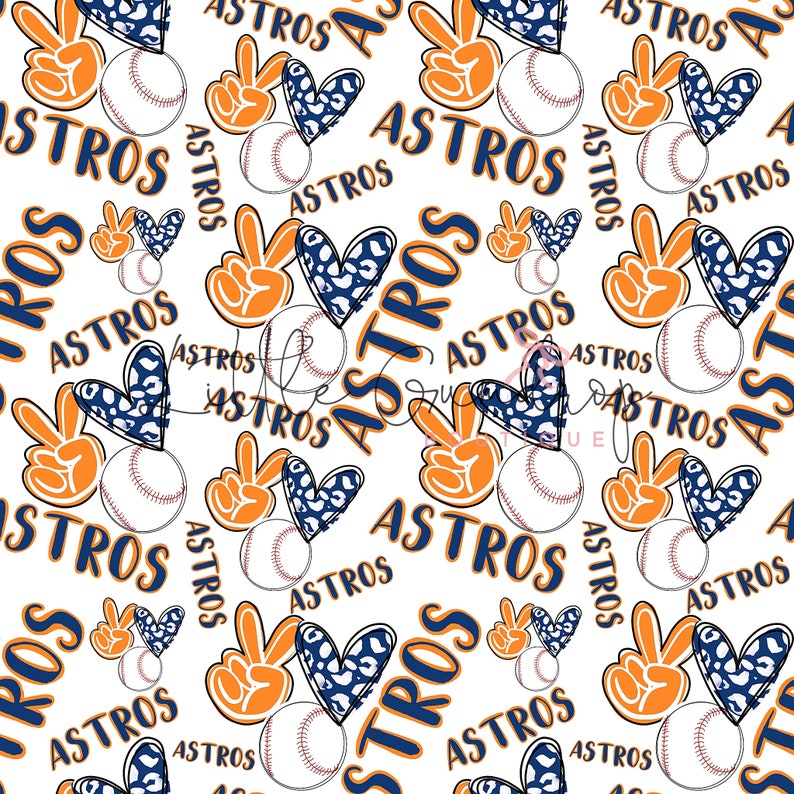 Astros seamless pattern Astros png astros pattern Astros Etsy