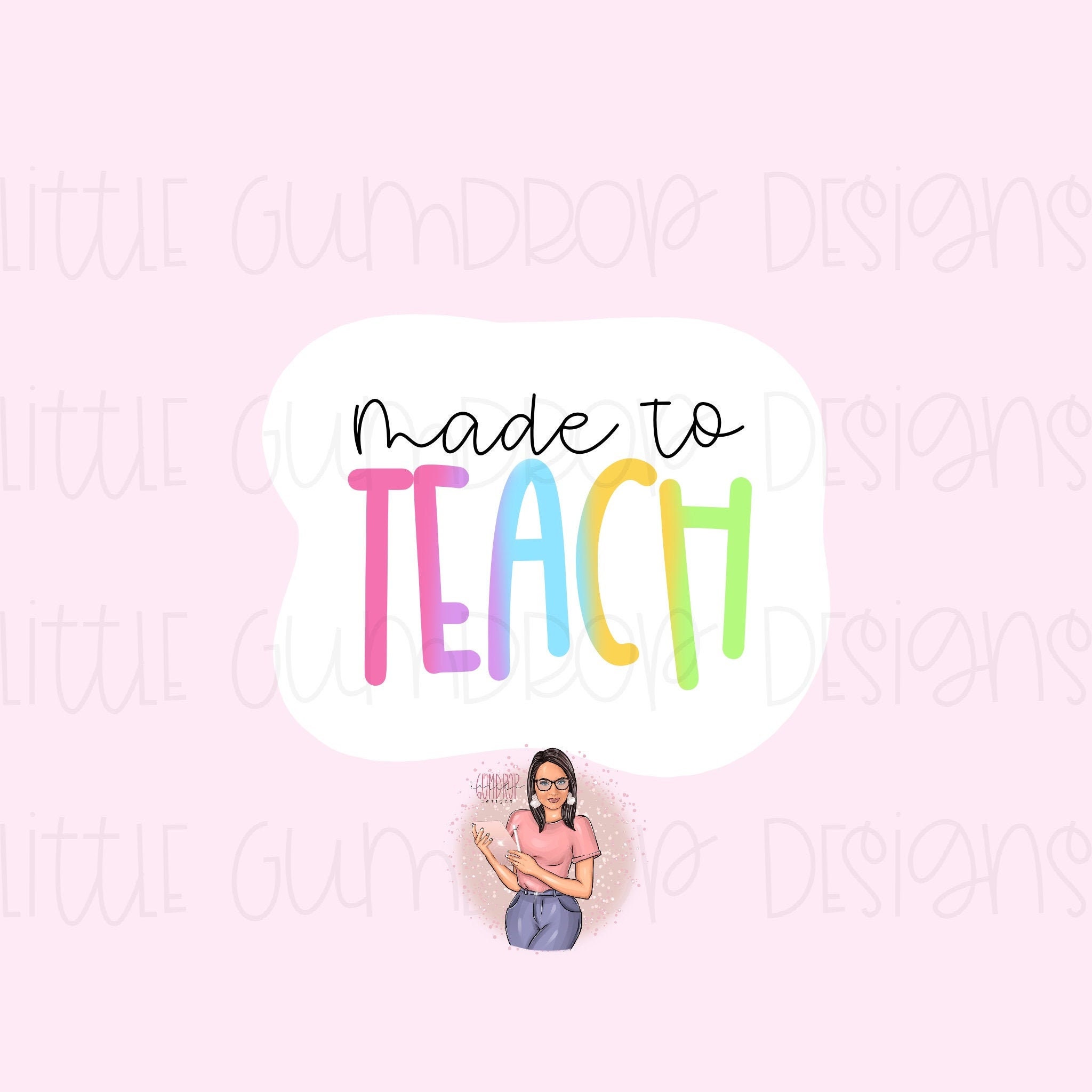 Made to teach sticker png teacher sticker png school png | Etsy