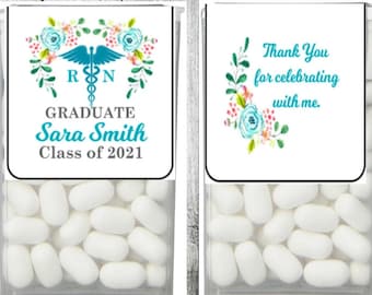 Mummy Mints Tic Tac Labels Halloween Party Favors 14 CT Printed Labels Tic Tac Stickers