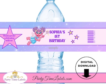 Abby Cadabby Water Bottle Label - Birthday Party Favor Supply - DIGITAL DOWNLOAD