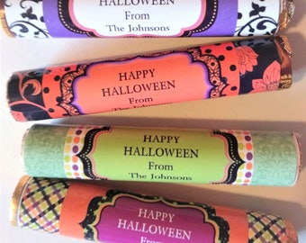 Halloween Rolo Candy Wrappers - Halloween Party Favors - Rolo Chocolate Wrappers - Personalized Party Favors - 12 CT Printed Wrappers