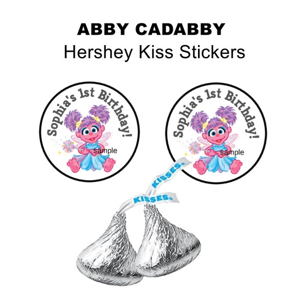 Abby Cadabby Candy Kiss Stickers - Birthday Party Favor Labels - Baby Shower Labels - 108 CT Printed Labels