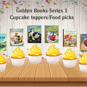 Little Golden Books Cupcake Toppers - Food Picks - Party Supplies - Series 1 - 24 CT Cupcake Toppers