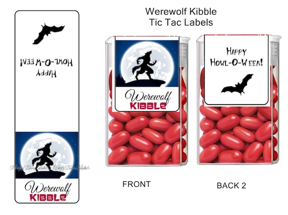 Mummy Mints Tic Tac Labels Halloween Party Favors 14 CT Printed Labels Tic Tac Stickers