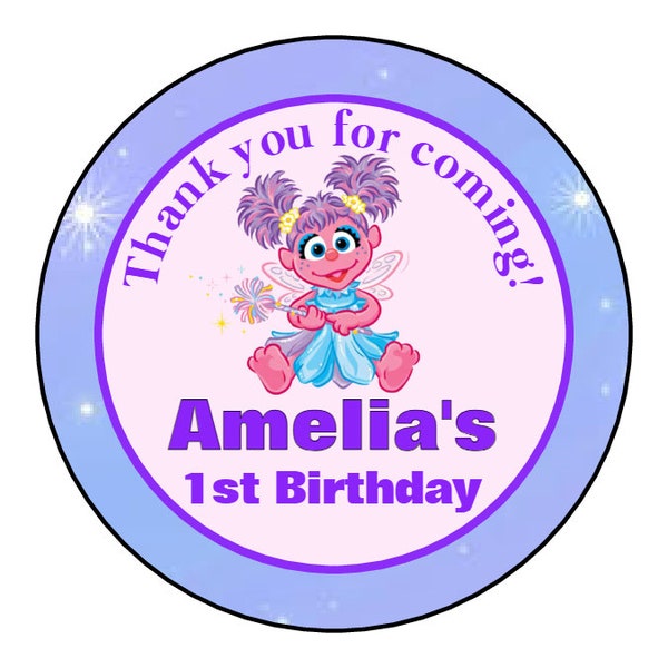 Abby Cadabby Birthday Party Labels - Birthday Party Stickers - Personalized Party Favor Labels - Printed & Shipped