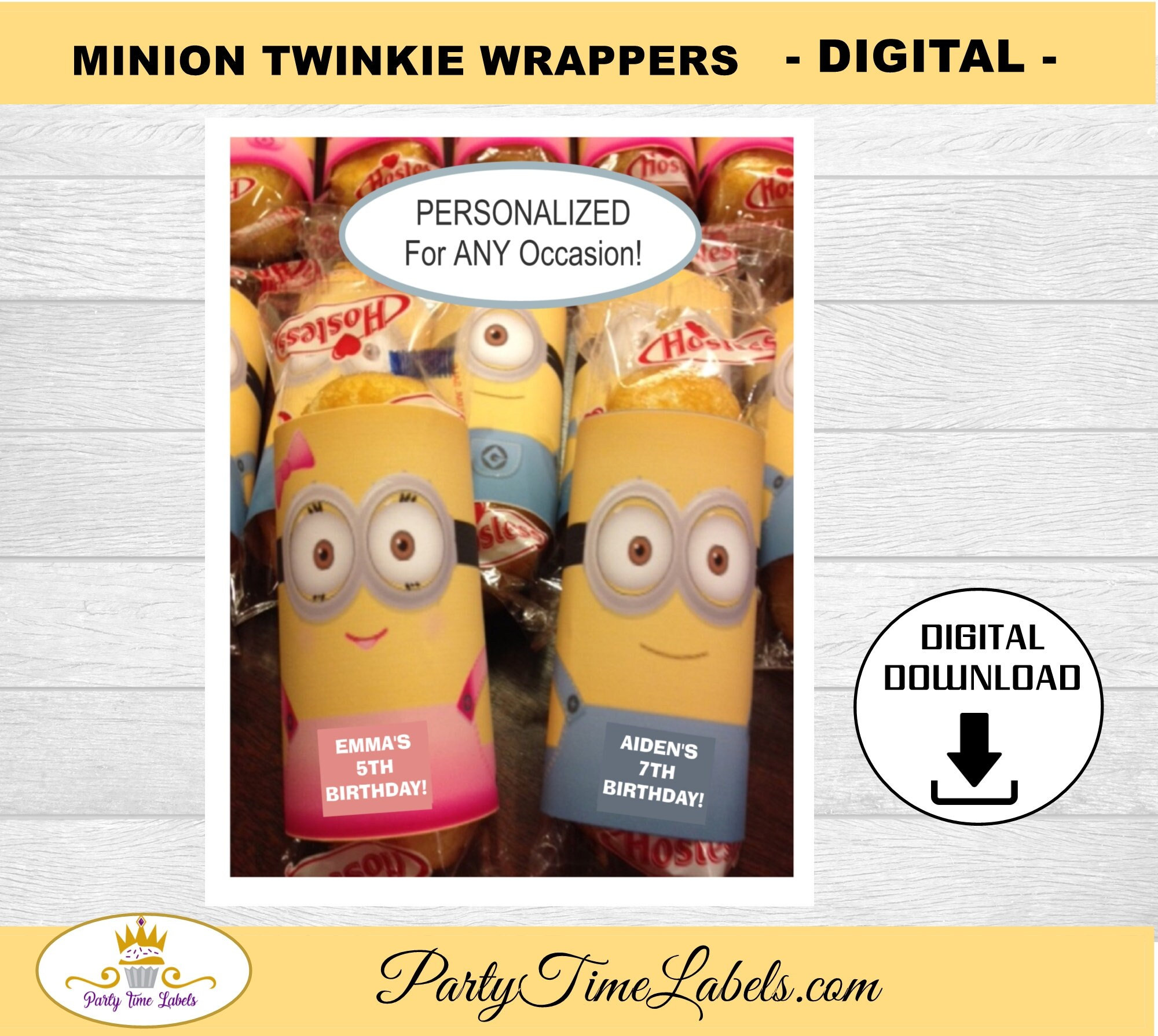Minion Twinkie Template