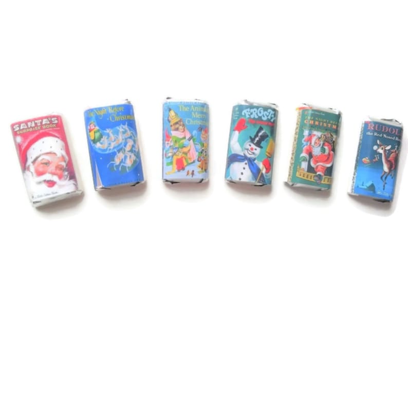 Christmas Little Golden Books Stocking Stuffers Christmas Party Favors Mini Candy Bar Labels 54 CT Printed Labels Candy Wrappers