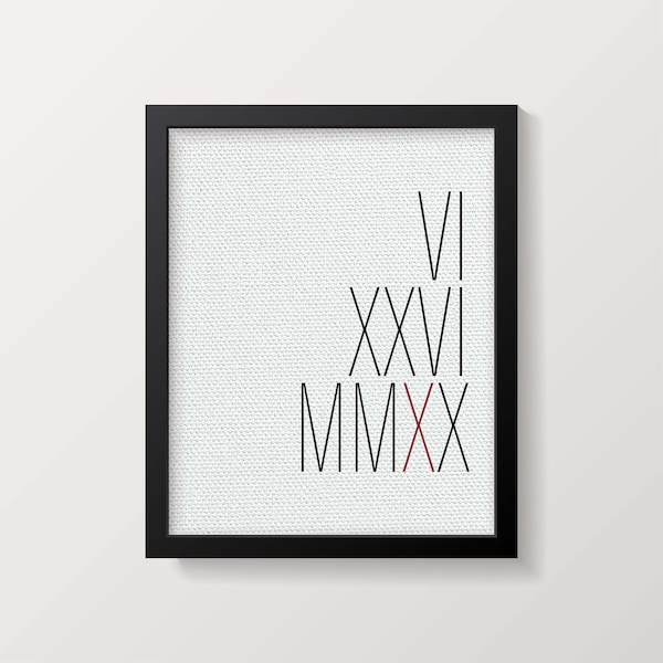 Cotton Anniversary Gift for Him | Roman Numerals Sign | Unique Wedding Gift | 2nd Anniversary Gifts for Men | Gift for Groom | Newly Married