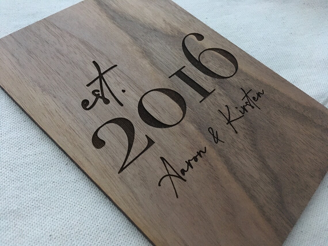 Wood Anniversary Gift for Wife 5 5th Five Year Anniversary Etsy
