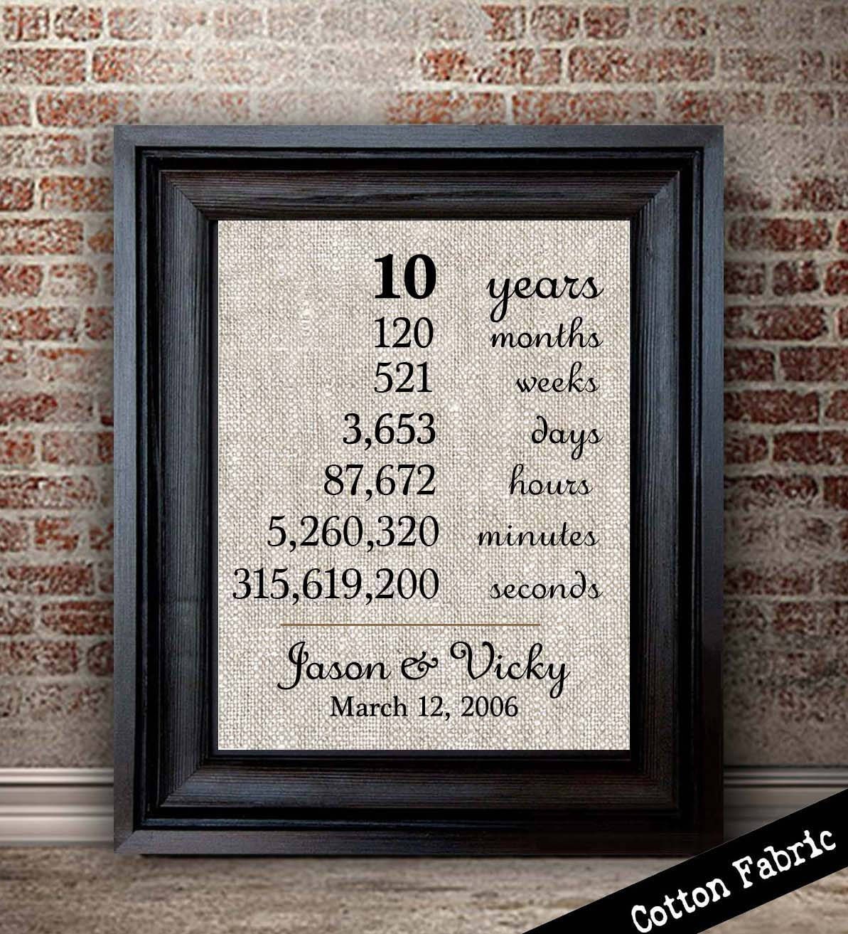 10 Years Together 10th Anniversary Gifts 10 Year | Etsy