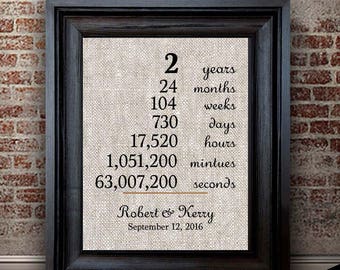 Cotton Anniversary Gift for Her | Anniversary Calendar | 2nd Anniversary Gift for Wife | Traditional Anniversary Gifts for Women