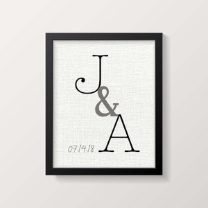 4th Anniversary Gift For Husband | Linen Anniversary Gift for Wife | Wedding Day Gift to Brother in Law | Initial Decal | 4 Year Anniversary