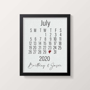 Cotton Anniversary Gift for Wife | Personalized 2 Year Anniversary Gift for Husband | Traditional Anniversary Gifts | Anniversary Calendar