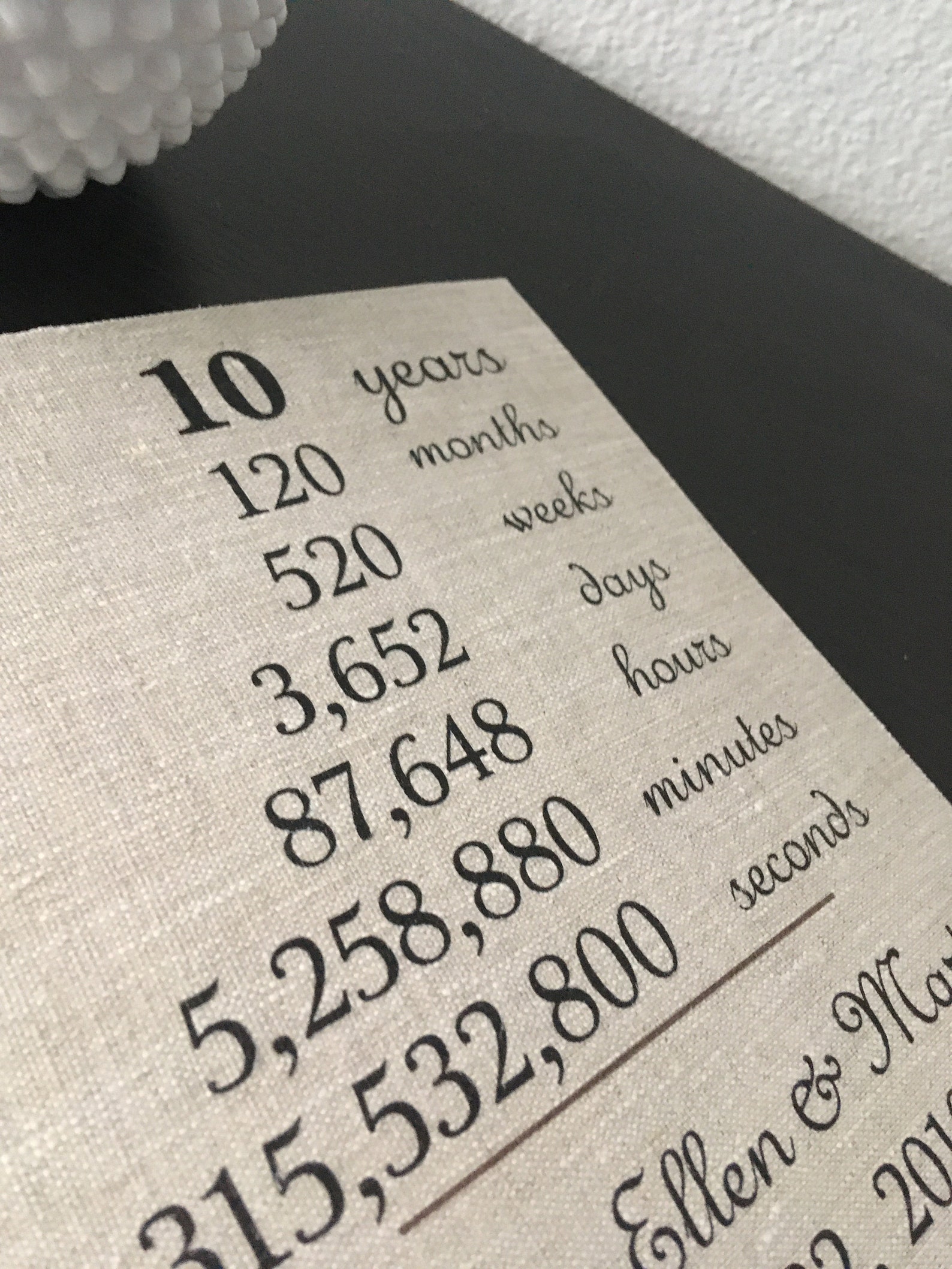 10 Years Together 10th Anniversary Gifts 10 Year Etsy