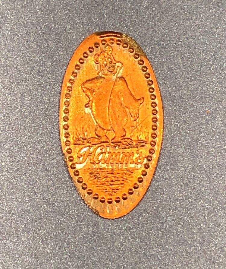 1970's, Hamms Beer Bear Souvenir Penny Etsy
