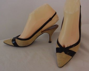 1950s kitten heels | Etsy 1950's Kitten Heels Clarks Gold Vintage
