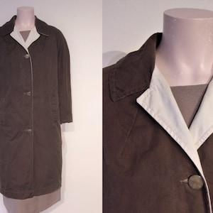 Neat 1960s cotton spring coat w/reversible option Medium size