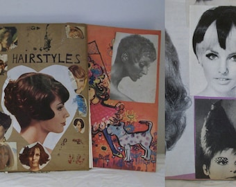 Collection of 3 1960s hairstyles / hairdressing scrapbooks Great reference