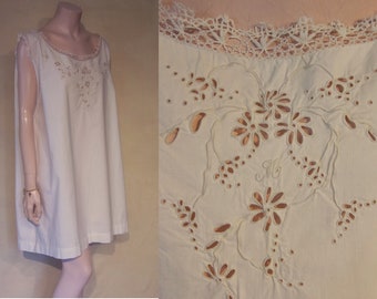 Volup Edwardian chemise w/wonderful embroidery  Bust to 46"