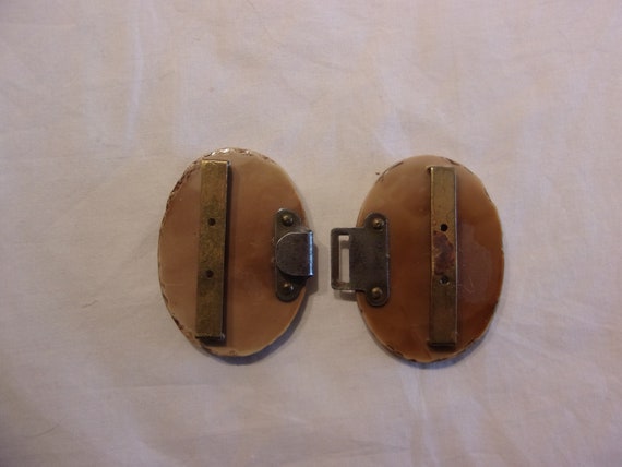 Charming 1930s novelty 2 sided plastic belt buckl… - image 6