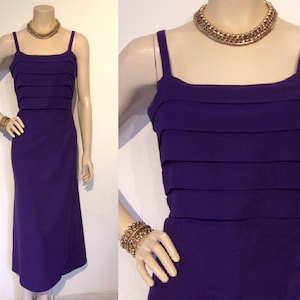 Glam 1940s crepe cocktail dress w/ wrap skirt Bust 38&quot; Waist to 35&quot; Wounded but Wow!