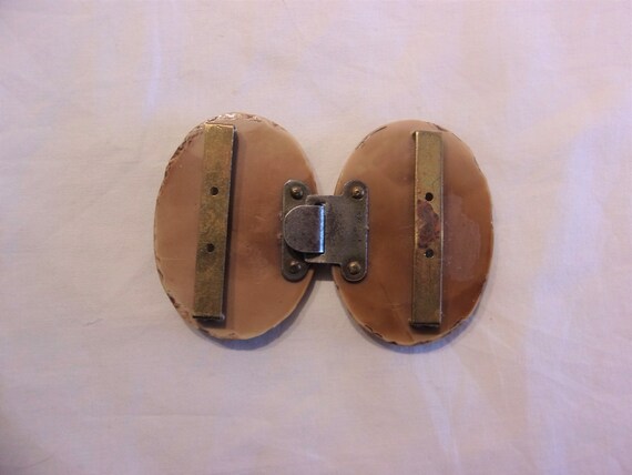 Charming 1930s novelty 2 sided plastic belt buckl… - image 5