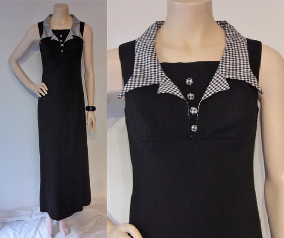 Fab late 1960s Dollyrockers empire maxi dress w/ov