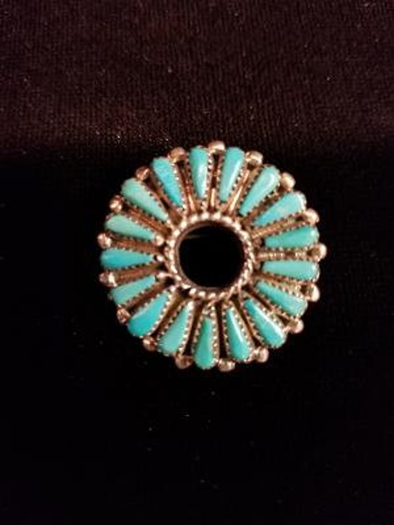 Vintage Randy Hooee  Zuni Sterling Silver and Turq