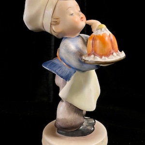 Goebel Hummel Baker Figurine Birthday Cake.  W Germany #128 Tasting Frosting.  Free Shipping in USA